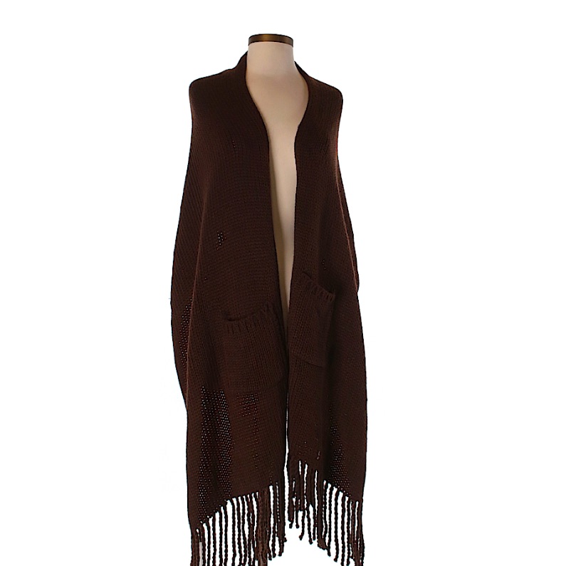 Ann Taylor Loft Brown Acrylic Wrap